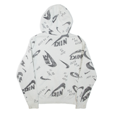 NIKE Mens White Hoodie M