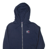 TOMMY JEANS Mens Blue Hoodie Full Zip XXS