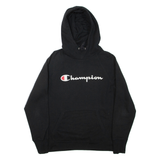 CHAMPION Mens Black Hoodie L