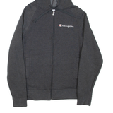 CHAMPION Mens Grey Hoodie Full Zip S