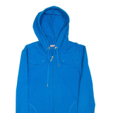 JUICY COUTURE Womens Blue Hoodie Full Zip S