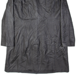 SKIN TONES Womens Trench Jacket Black Leather UK 18