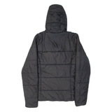 ADIDAS Womens Puffer Coat Grey Hooded UK 12