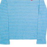 HOLLISTER Striped Mens T-Shirt Blue Long Sleeve S