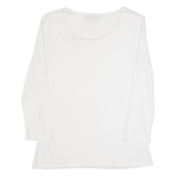 JAEGER Womens T-Shirt White 3/4 Sleeve S
