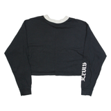 LEVI'S Oversized Cropped Womens T-Shirt Black Long Sleeve XS