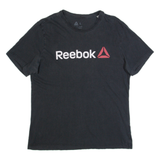 REEBOK Mens T-Shirt Black L
