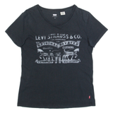 LEVI'S Womens T-Shirt Black XS
