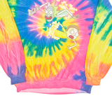 RIPPLE JUNCTION Rick And Morty Tie-Dye Mens Sweatshirt Blue Crew Neck M