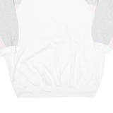 GREAT DIRECTION Short Sleeve Womens Sweatshirt White Crew Neck 90s M
