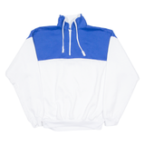 B&J Mens Sweatshirt White 1/4 Zip 90s M