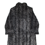 C.D.V Womens Coat Black Viscose Chevron XL