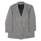 Womens Blazer Jacket Grey Houndstooth XL
