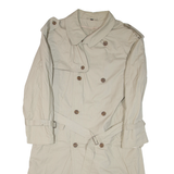Belted Womens Trench Jacket Beige 2XL