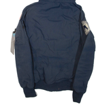 ALPHA INDUSTRIES Mens Jacket Blue Nylon Hooded XS