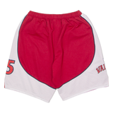 CHAMPION Valais Basketball #15 Mens Sports Shorts Red Colourblock L W28