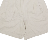 DECATHLON Pleated Womens Casual Shorts Beige S W28