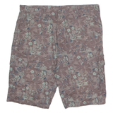 HANBURY Mens Cargo Shorts Brown Floral XL W40