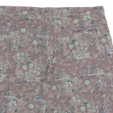HANBURY Mens Cargo Shorts Brown Floral XL W40