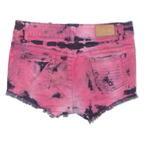 DIESEL Tie-Dye Womens Denim Shorts Pink M W30