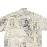 DANIEL HECHTER Mens Shirt Beige Crazy Pattern L
