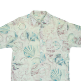 Mens Shirt Blue Crazy Pattern S