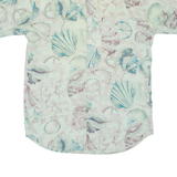 Mens Shirt Blue Crazy Pattern S