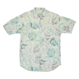 Mens Shirt Blue Crazy Pattern S