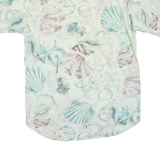 Mens Shirt Blue Crazy Pattern S