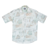CARLETTI Mens Shirt Blue Crazy Pattern M