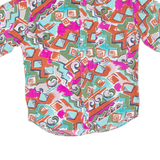 CLAPS Mens Shirt Pink Crazy Pattern M