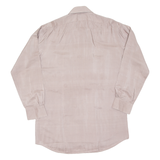 Mens Plain Shirt Purple Suede Long Sleeve M