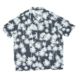 Q/S Mens Hawaiian Shirt Black Floral 2XL