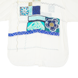 LE TRUC Womens Shirt Blue Crazy Pattern XL