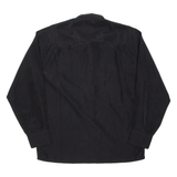 RUNNING BEAR Mens Plain Shirt Black Long Sleeve XS