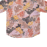 MCKAY Mens Shirt Brown Crazy Pattern XL