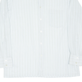 PIERRE CARDIN Mens Shirt Blue Striped Long Sleeve M