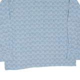 Mens Shirt Blue Crazy Pattern Long Sleeve M