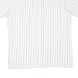 CRE ANGELO Mens Shirt White Striped S