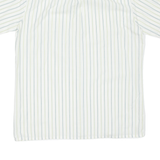 CRE ANGELO Mens Shirt White Striped S