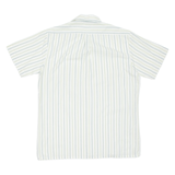 CRE ANGELO Mens Shirt White Striped S