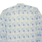 GUESS Mens Shirt Blue Check Long Sleeve L