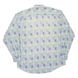 GUESS Mens Shirt Blue Check Long Sleeve L