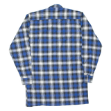HEAVY FIRST CLASS Mens Flannel Shirt Blue Check Long Sleeve M