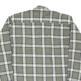 HEAVY FIRST CLASS Mens Flannel Shirt Green Check Long Sleeve L