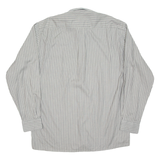 ETERNA Mens Shirt Grey Striped Long Sleeve M