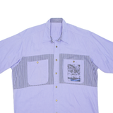 Mens Plain Shirt Purple L