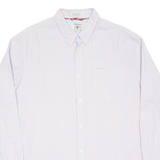 PEPE JEANS Mens Shirt Purple Striped Long Sleeve 2XL