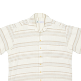 NEW TASTE Mens Shirt Beige Striped L