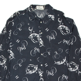 JOSEPH Mens Shirt Black Crazy Pattern Long Sleeve L